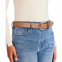 Outlet 🛒 Steve Madden Fish-Eye-Logo Belt Brown 😍