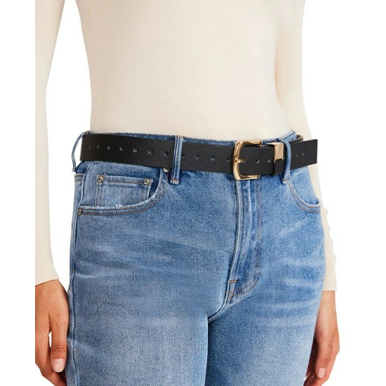 Buy 🎁 Steve Madden 👩 Women's Cap Loop Detail Pant Belt Black ❤️ - Image 2
