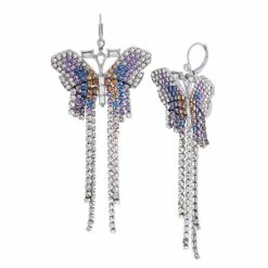Budget โ๏ธ Steve Madden Butterfly Chandelier Earrings Multi ๐