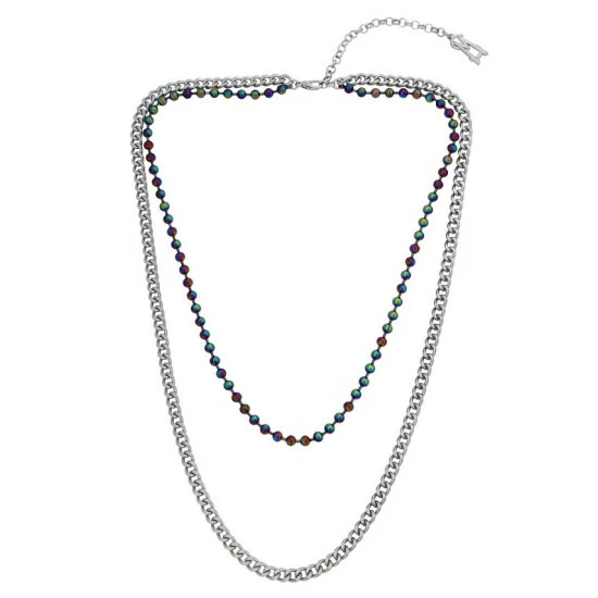 Discount 🥰 Steve Madden Ball Chain Layered Necklace Oil Slick 🥰