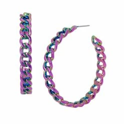 Best reviews of โญ Steve Madden Chain Hoop Earrings Oil Slick ๐งจ