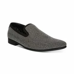 Wholesale โญ Steve Madden Men's Mezmoryz Stud Smoking Slipper Black/gold ๐