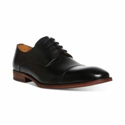 Cheapest 💯 Steve Madden Men's Kalico Oxford 👗 Dress 👞 Shoe Black Leather 🥰