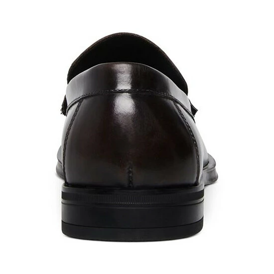 Best Pirce 👏 Steve Madden Men's Jazzin Waxed Leather Shiny-Bit 👗 Dress Loafer Dk Grey 👏 - Image 3