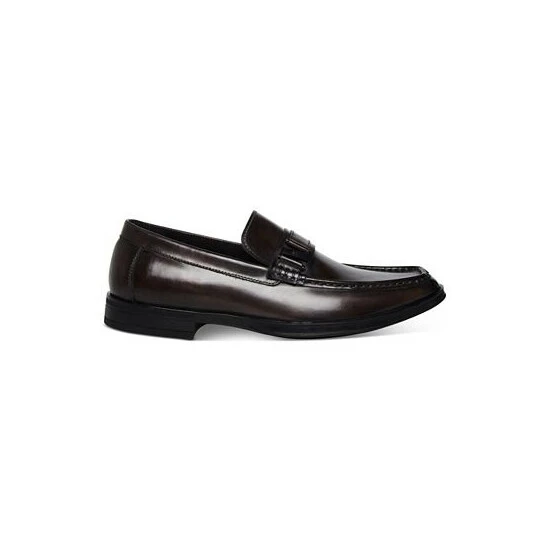 Best Pirce 👏 Steve Madden Men's Jazzin Waxed Leather Shiny-Bit 👗 Dress Loafer Dk Grey 👏 - Image 6