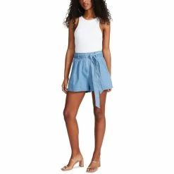 Outlet ✨ BB Dakota By Steve Madden 👩 Women's Sunshine Toast Chambray Shorts Mblu - Blue Denim 🧨