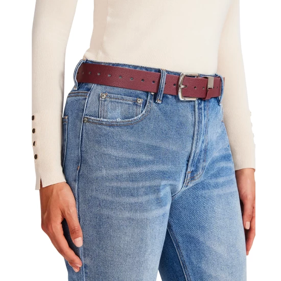 Buy 🎁 Steve Madden 👩 Women's Cap Loop Detail Pant Belt Black ❤️ - Image 4