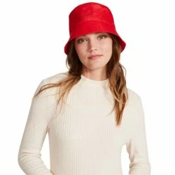 Cheap 😍 Steve Madden 👩 Women's Solid Satin-Lined Nylon Bucket Hat Blue 🌟