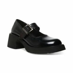 Cheap ๐ฅ Steve Madden ๐ฉ Women's Tulip Platform Mary Jane Flats Black Box Patent โจ