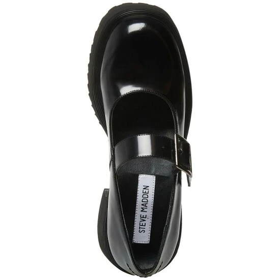 Cheap 🔥 Steve Madden 👩 Women's Tulip Platform Mary Jane Flats Black Box Patent ✨ - Image 4