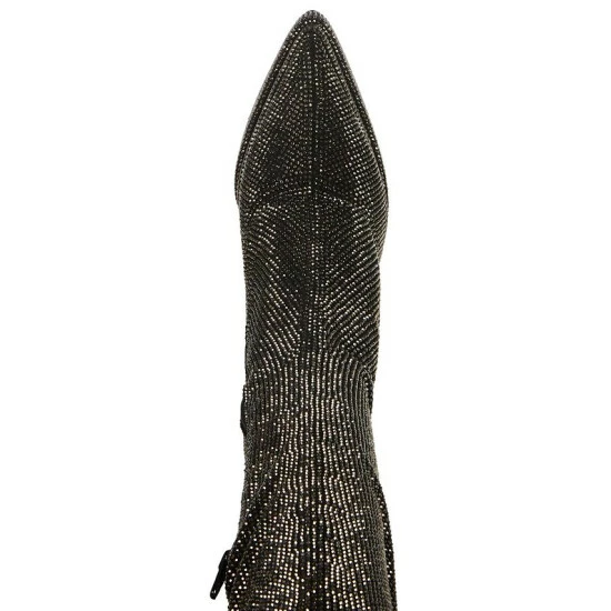 Best deal 🌟 Steve Madden 👩 Women's Sultry Rhinestone Over-The-Knee Platform 👗 Dress 🥾 Boots Black Rhinestone 😍 - Image 4