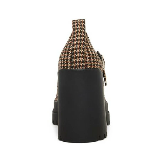 Top 10 🎁 Steve Madden 👩 Women's Orsen Lug-Sole Mary Jane Pumps Brown Plaid 🔔 - Image 3