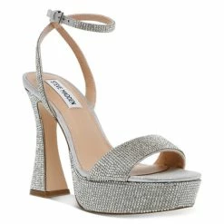 Coupon ⌛ Steve Madden 👩 Women's Lashed-R Platform 👗 Dress 🩴 Sandals Crystal Rhinestone ⌛
