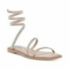 Buy ✨ Steve Madden 👩 Women's Azaria Rhinestone Coiled Flat 🩴 Sandals Blush Rhinestone 🛒