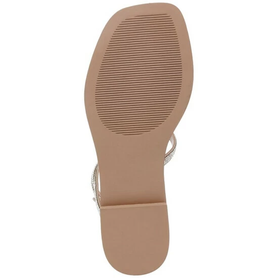 Buy ✨ Steve Madden 👩 Women's Azaria Rhinestone Coiled Flat 🩴 Sandals Blush Rhinestone 🛒 - Image 5