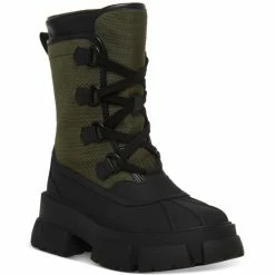 Brand new 🎁 Steve Madden 👩 Women's Trench Lace-Up Rain 🥾 Boots Olive 👏