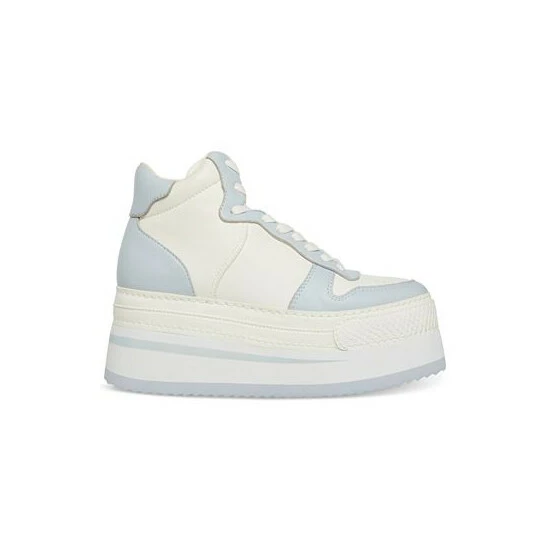 Discount 😉 Steve Madden 👩 Women's Brodie Platform High-Top 👟 Sneakers Blue Multi 🥰 - Image 2
