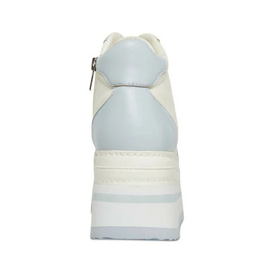 Discount 😉 Steve Madden 👩 Women's Brodie Platform High-Top 👟 Sneakers Blue Multi 🥰 - Image 3