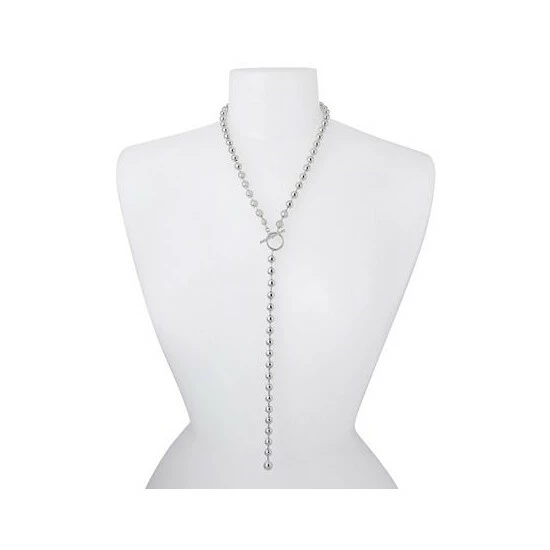 Best reviews of 🛒 Steve Madden Ball Y-shaped Chain Necklace Rhodium 👍 - Image 3