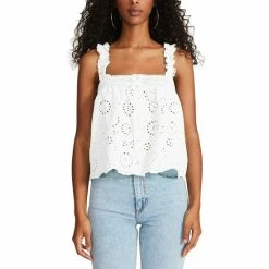 Cheap โ BB Dakota By Steve Madden ๐ฉ Women's ๐ Summer Sunrise Eyelet Top White โญ