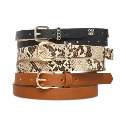 Cheapest 🎁 Steve Madden Versatile 3-Pc. Set Faux-Leather Belts Tan Multi 🥰