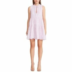 Best Pirce 😀 BB Dakota By Steve Madden 👩 Women's The Papaya Eyelet Babydoll 👗 Dress Mock Orange 🎉