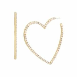 Cheapest โค๏ธ Steve Madden Imitation Pearl Heart Hoop Earrings ๐