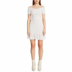 Discount ✨ BB Dakota By Steve Madden 👩 Women's Rom Com Floral-Print Smocked Mini 👗 Dress White 🛒